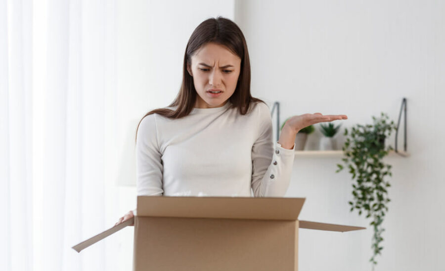 błędne pakowanie paczki